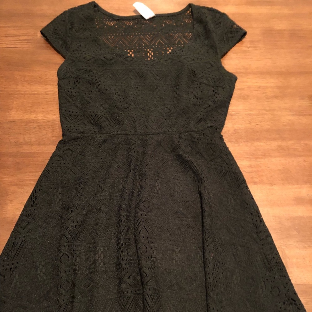 Black lace dress.